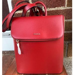 DKNY Bryant Bright Red Flap Over Backpack